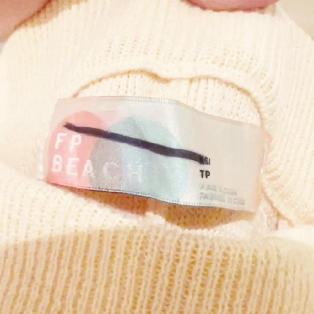 Free People Freya Sweater 2 Piece Pant Set in Summer Peach Combo Size XS 🎉🌟 - Picture 4 of 11